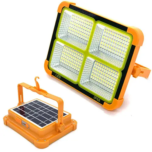Портативна сонячна батарея універсальна для заряду Power bank Solar LED light D8 12000 mAH - Зображення 5