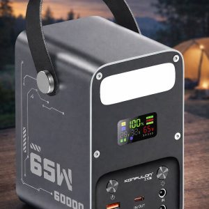 Потужний PowerBank 60000 mAh 65W PD для ноутбуків із DC-виходом та ліхтарем
