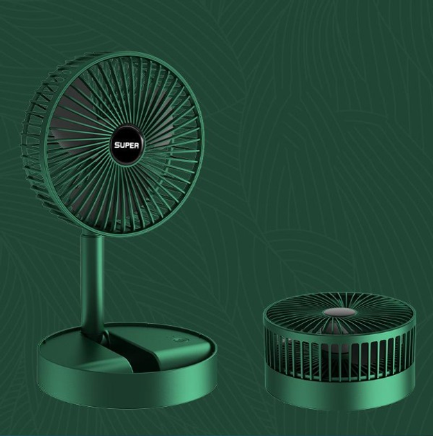 Портативний міні вентилятор для дому Telescopic Folding Fan Складаний настільний вентилятор із USB зарядкою - Зображення 3