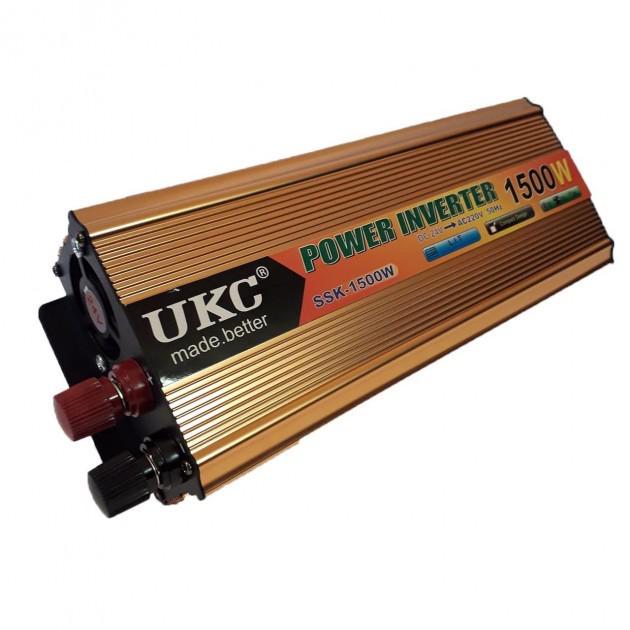 Перетворювач напруги UKC 1500 Вт 24v 220v інвертор 1500w 24в 220в - Зображення 4