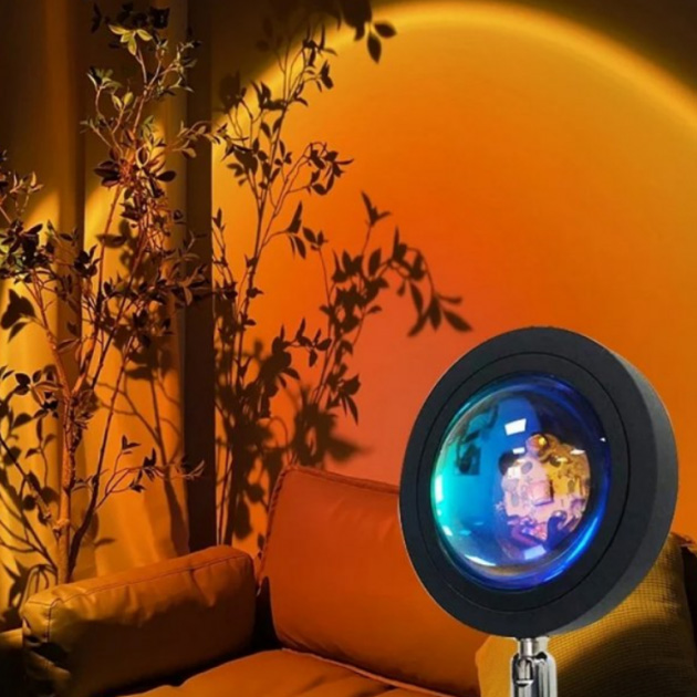 Лампа Атмосферна Проекційний Світильник ЗАМОВЛЕННЯ Atmosphere Sunset Lamp ефект веселки, Лампа ефект сонця - Зображення 4