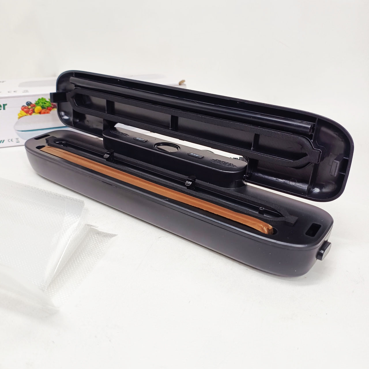 Вакуумний пакувальник автоматичний з дисплеєм Vacuum sealer NEW BLACK 5 Вакуумний пакувальник автоматичний з дисплеєм Vacuum sealer NEW BLACK - Зображення 5