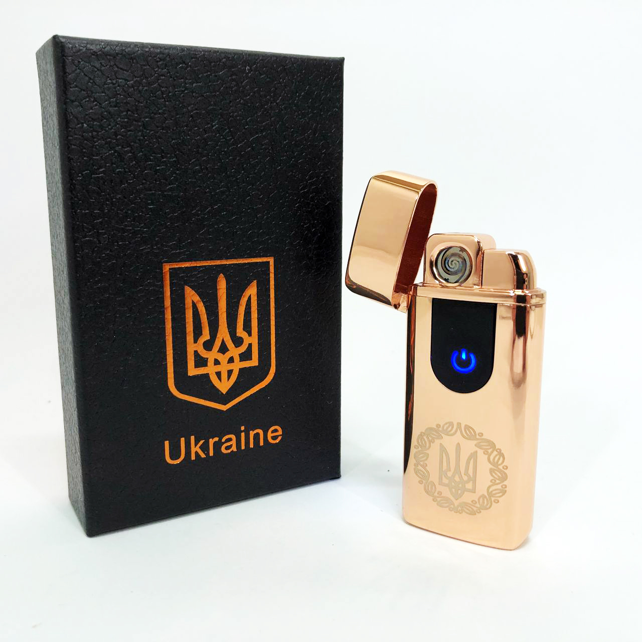 Електрична та газова запальничка Україна із USB-зарядкою HL-435, запальничка незвичайна. Колір: золотий 1 Електрична та газова запальничка Україна із USB-зарядкою HL-435, запальничка незвичайна. Колір: золотий