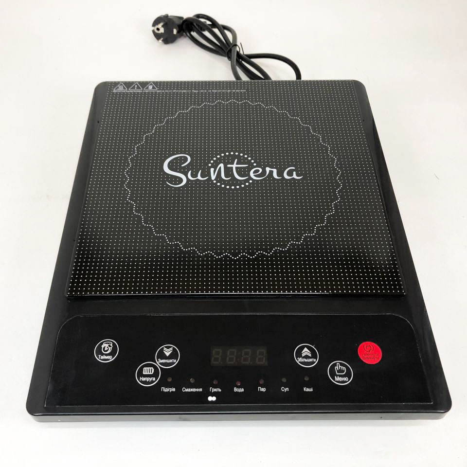Електроплитка Suntera ICD-1009 2000Вт, індукційна плита міні, інфрачервона плита, сенсорні електроплити 3 Електроплитка Suntera ICD-1009 2000Вт, індукційна плита міні, інфрачервона плита, сенсорні електроплити - Зображення 3