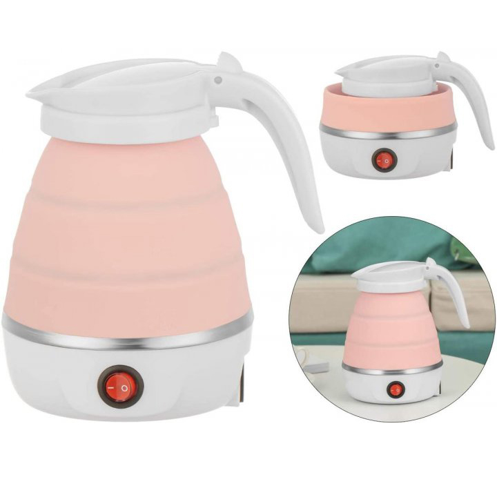 Електрочайник складаний Travel Folding 600ml. Колір: рожевий - Зображення 8