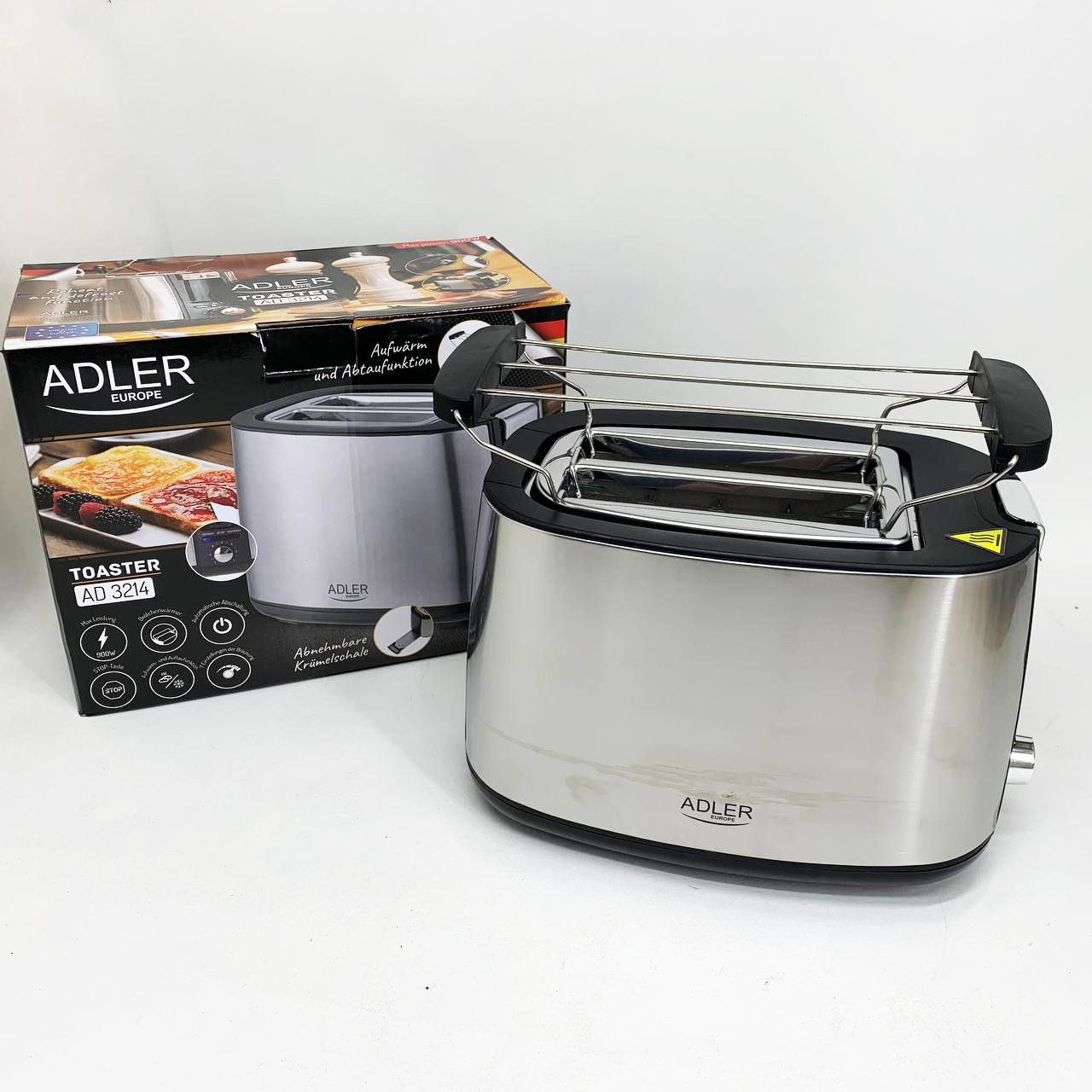 Тостер Adler AD 3214 900Вт 7 режимів обсмажування автоматичне вимкнення - Зображення 8