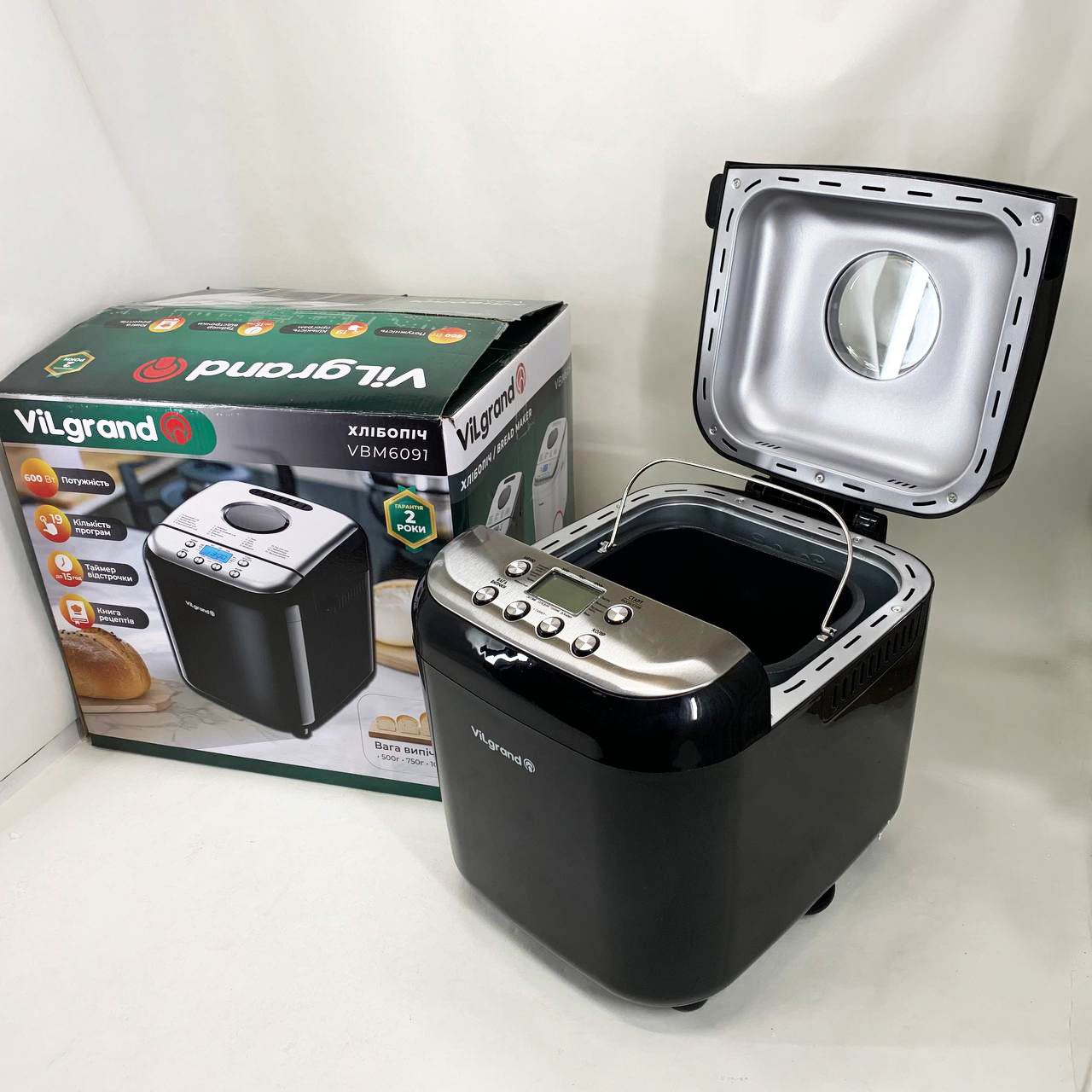 Хлібопічка ViLgrand VBM6091. Колір: чорний - Зображення 5