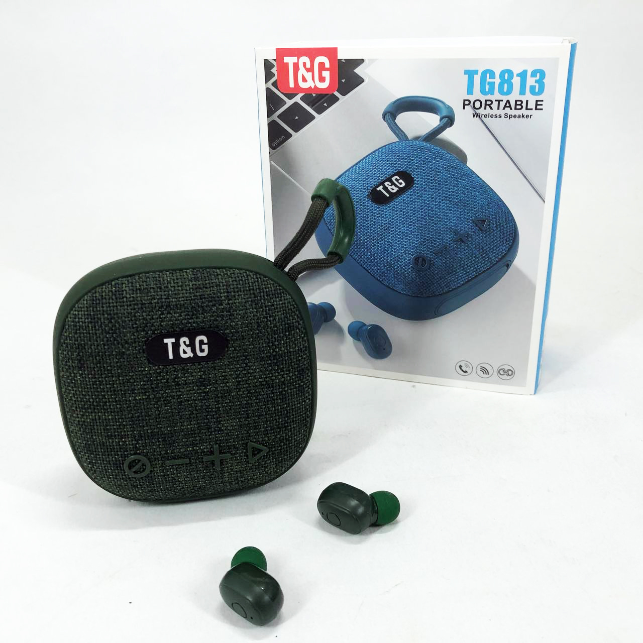 Колонка-Bluetooth із навушниками TG813. Колір: зелений - Зображення 6