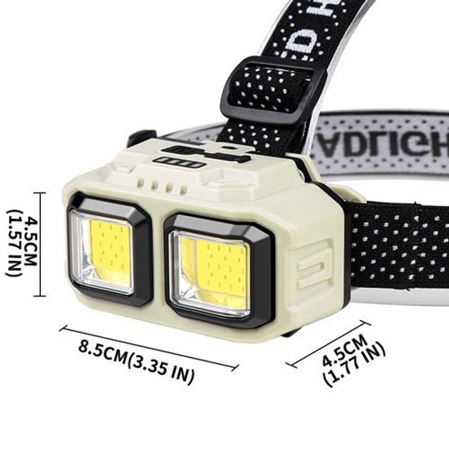 Ліхтар налобний акумуляторний Bailong HX-816 2COB(white+red) вологозахист, Ліхтар на голову для бігу 6 Ліхтар налобний акумуляторний Bailong HX-816 2COB(white+red) вологозахист, Ліхтар на голову для бігу - Зображення 6