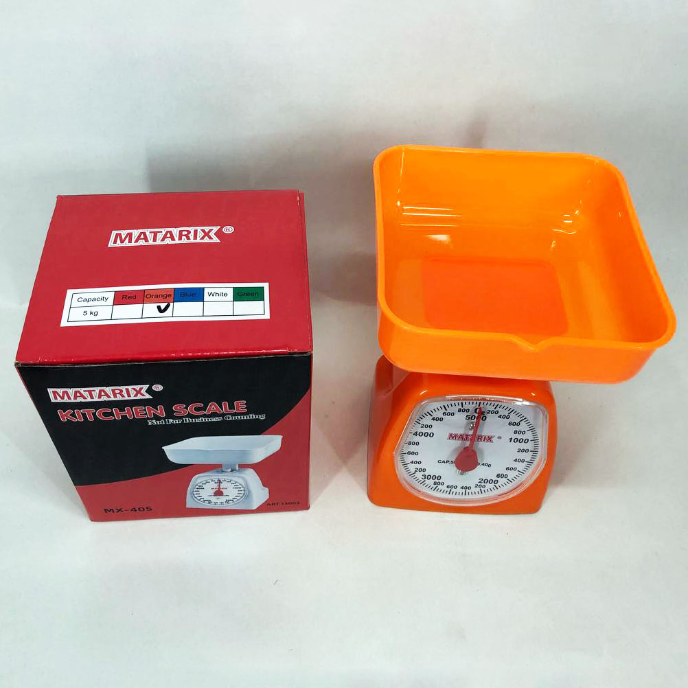 Ваги кухонні механічні MATARIX MX-405 5 кг, Ваги для кухні для продуктів. Колір: оранжевий - Зображення 3