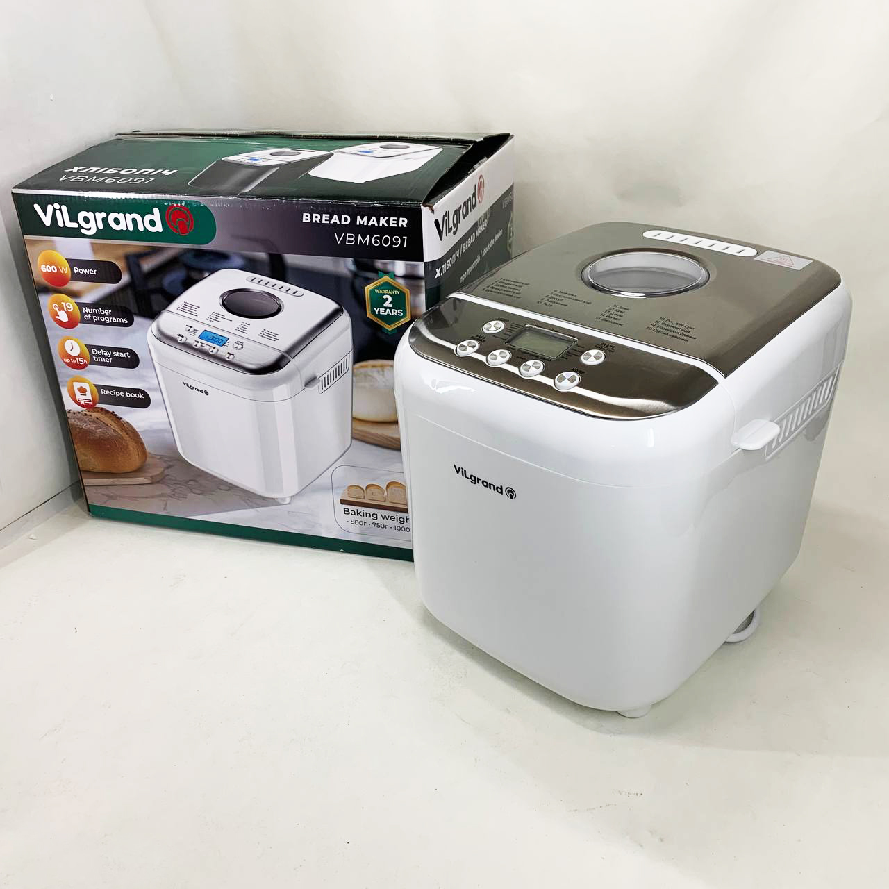 Хлібопічка ViLgrand VBM6091. Колір: білий - Зображення 5