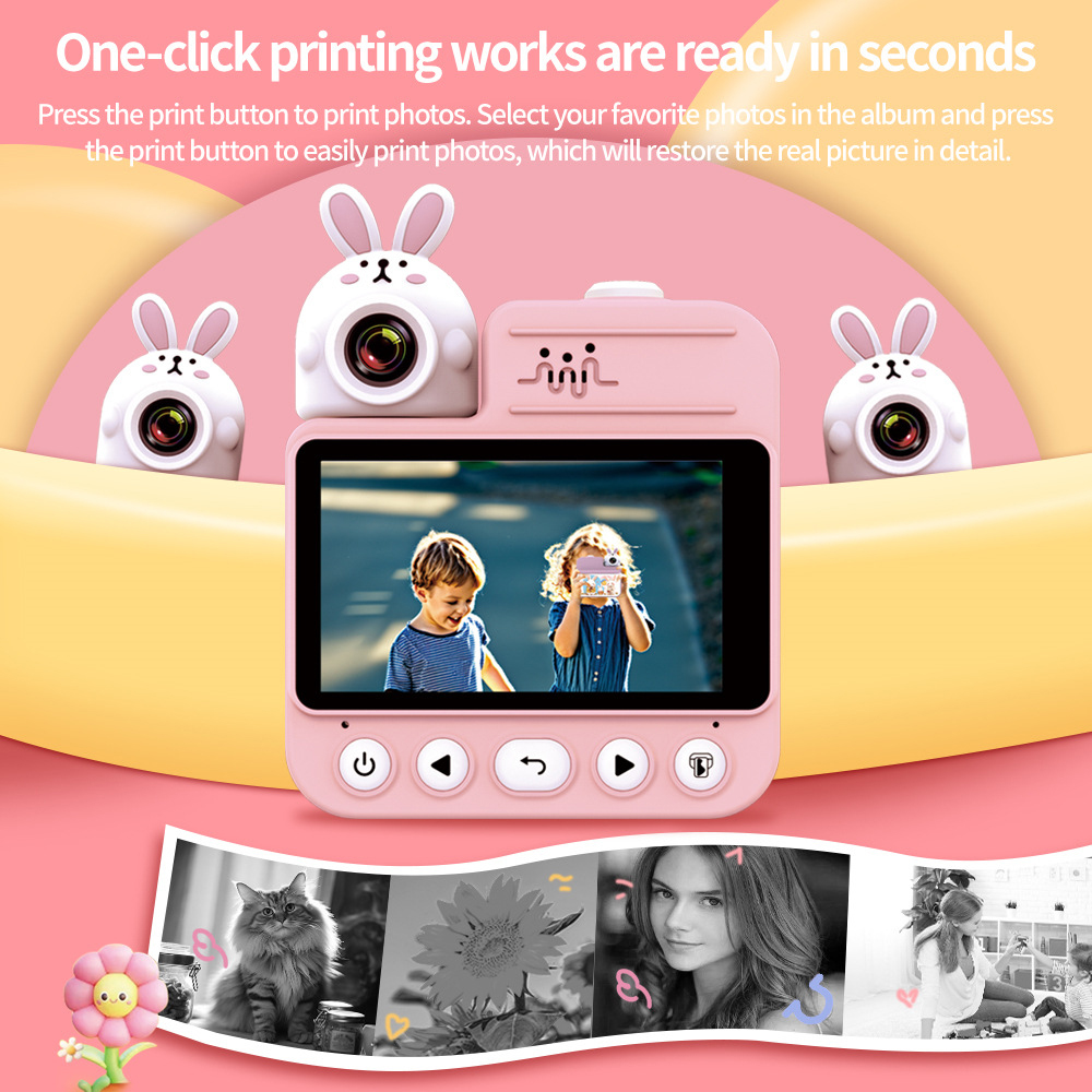 Дитячий фотоапарат миттєвого друку JD30 PINK - Зображення 5
