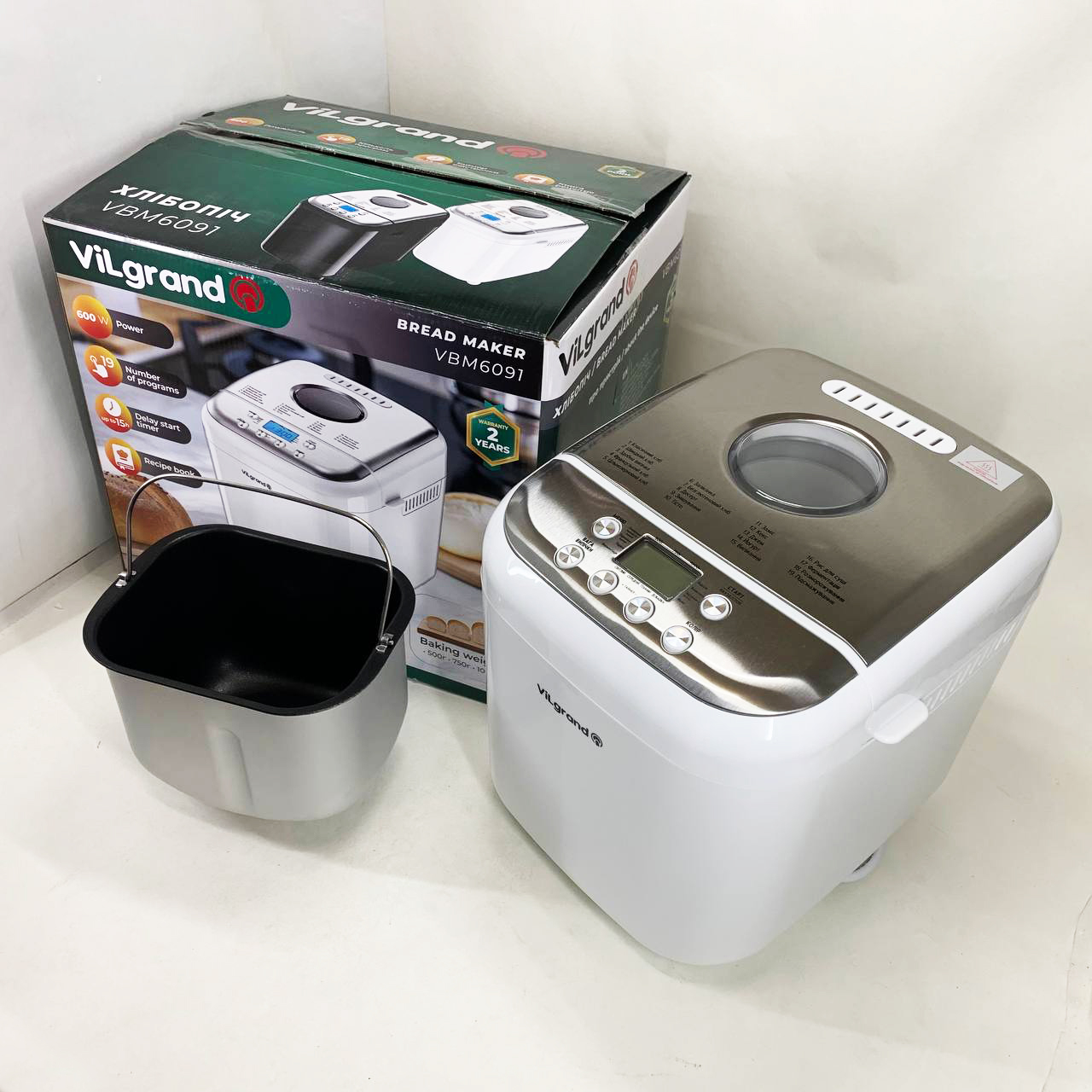 Хлібопічка ViLgrand VBM6091. Колір: білий - Зображення 3