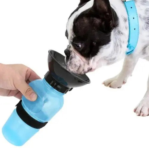 Поїлка для собак дорожня переносна Aqua Dog 537 мл портативна пляшка для великих та дрібних собак FS-97 - Зображення 8