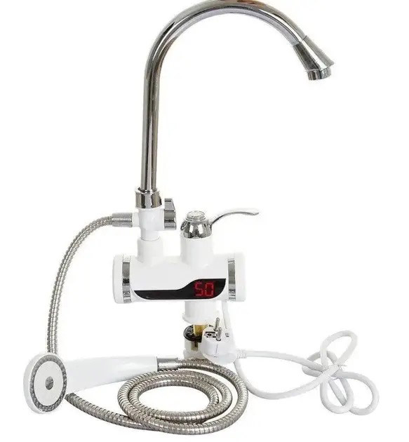 Міні бойлер водонагрівач душ з бічним підключенням Water Heater MP 5208 4 Міні бойлер водонагрівач душ з бічним підключенням Water Heater MP 5208 - Зображення 4
