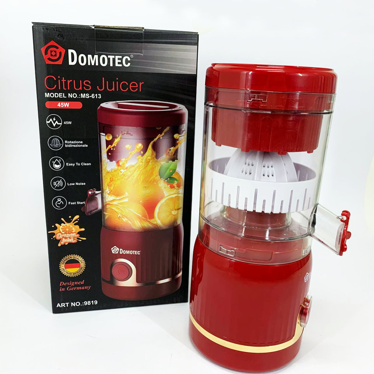 Соковитискач для цитрусових Domotec MS-613 250мл. Колір: червоний - Зображення 5