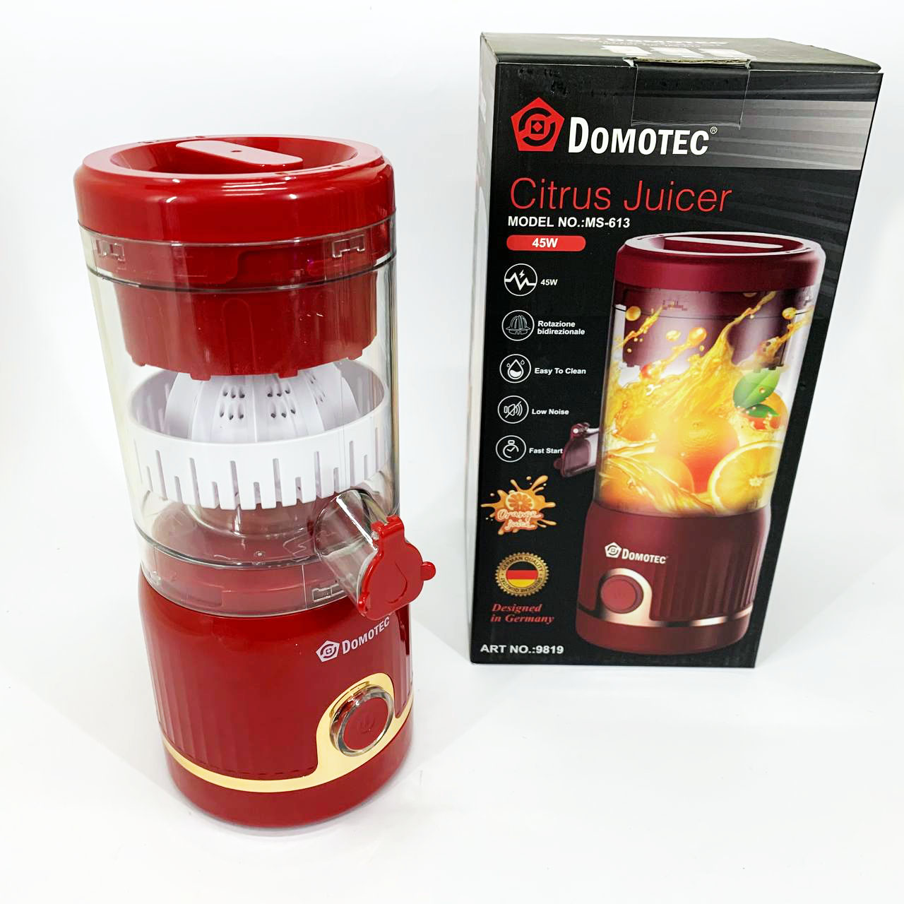 Соковитискач для цитрусових Domotec MS-613 250мл. Колір: червоний - Зображення 7