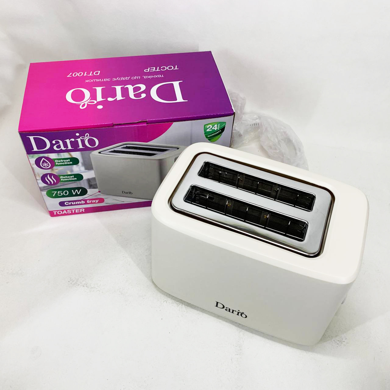 Тостер DARIO DT1007 Beige - Зображення 5