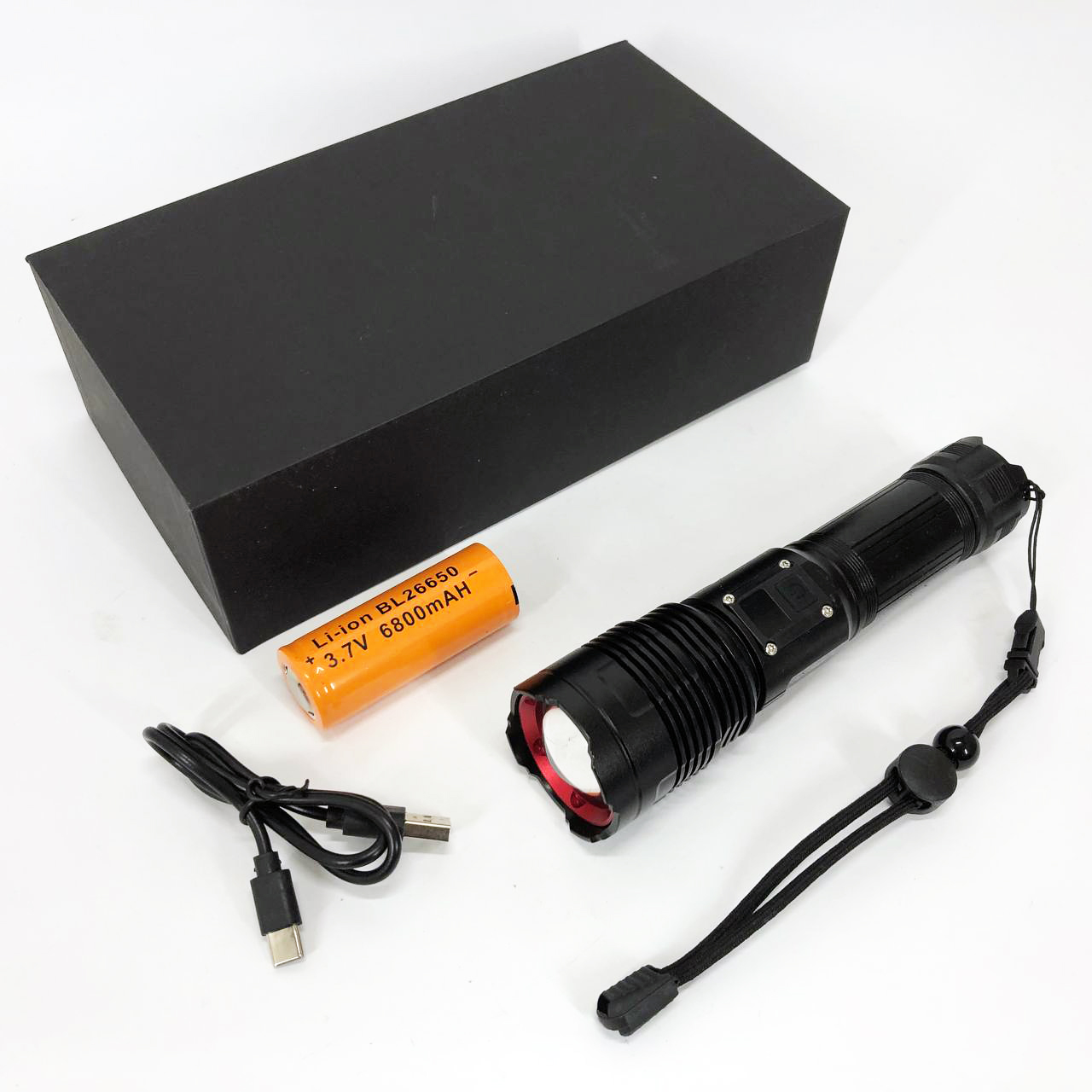 Ручний ліхтарик PLD-6606 White Laser LED PM50-TG, працює від акумулятора, надпотужний ліхтарик - Зображення 6