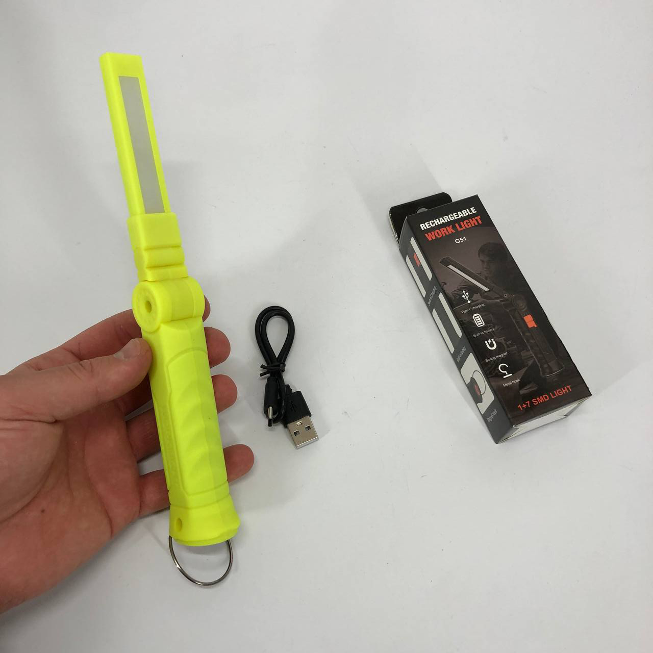 Ліхтар поворотний Worklight G51-LED-COB з магнітом та гаком, Кемпінговий складаний ліхтар - Зображення 7