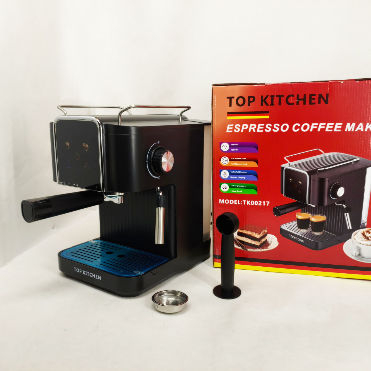 Кавоварка Top Kitchen TK00217 1500Вт 1.8л, капучинатор, кавоварка з підігрівом чашок 15 Бар 5 Кавоварка Top Kitchen TK00217 1500Вт 1.8л, капучинатор, кавоварка з підігрівом чашок 15 Бар - Зображення 5