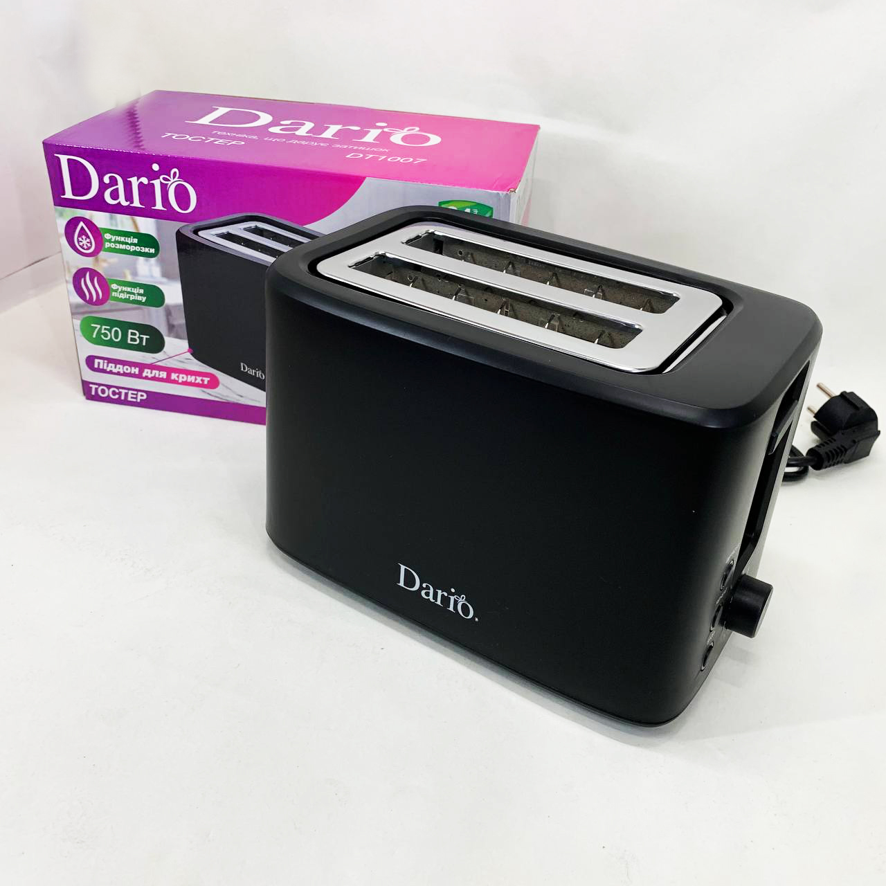 Тостер DARIO DT1007 Black - Зображення 5