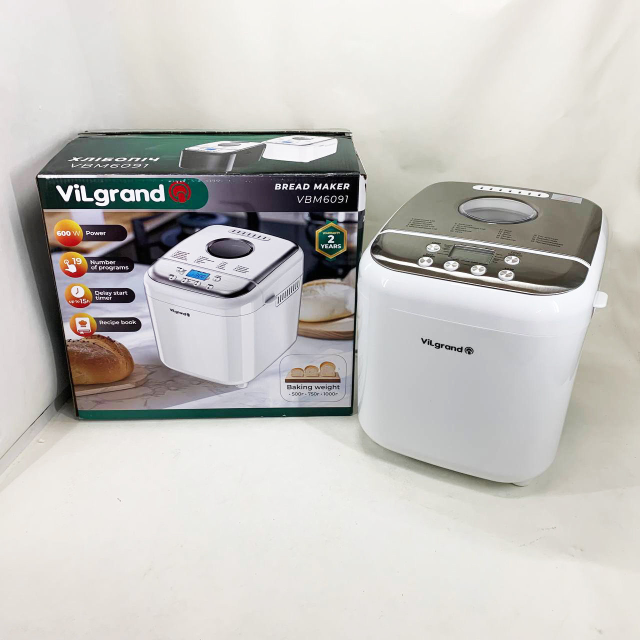 Хлібопічка ViLgrand VBM6091. Колір: білий - Зображення 7
