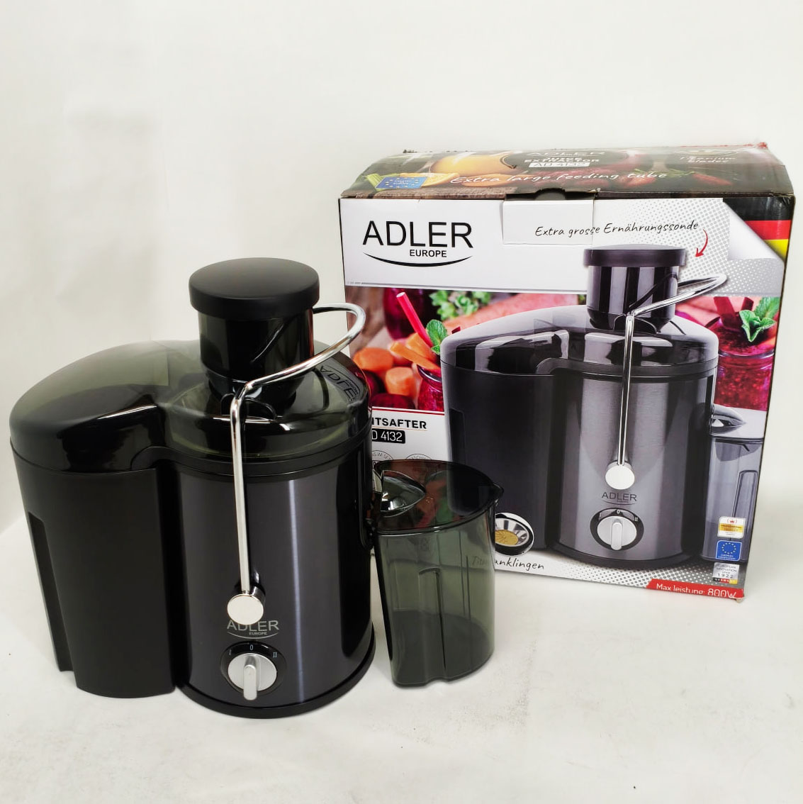 Соковитискач для фруктів та овочів Adler AD 4132 800Вт 3 Соковитискач для фруктів та овочів Adler AD 4132 800Вт - Зображення 3