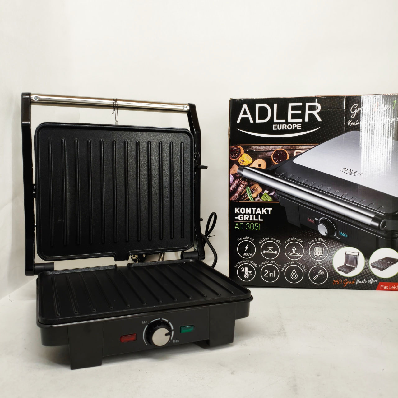 Електричний гриль Adler AD 3051 XL контактний 2800Вт - Зображення 4