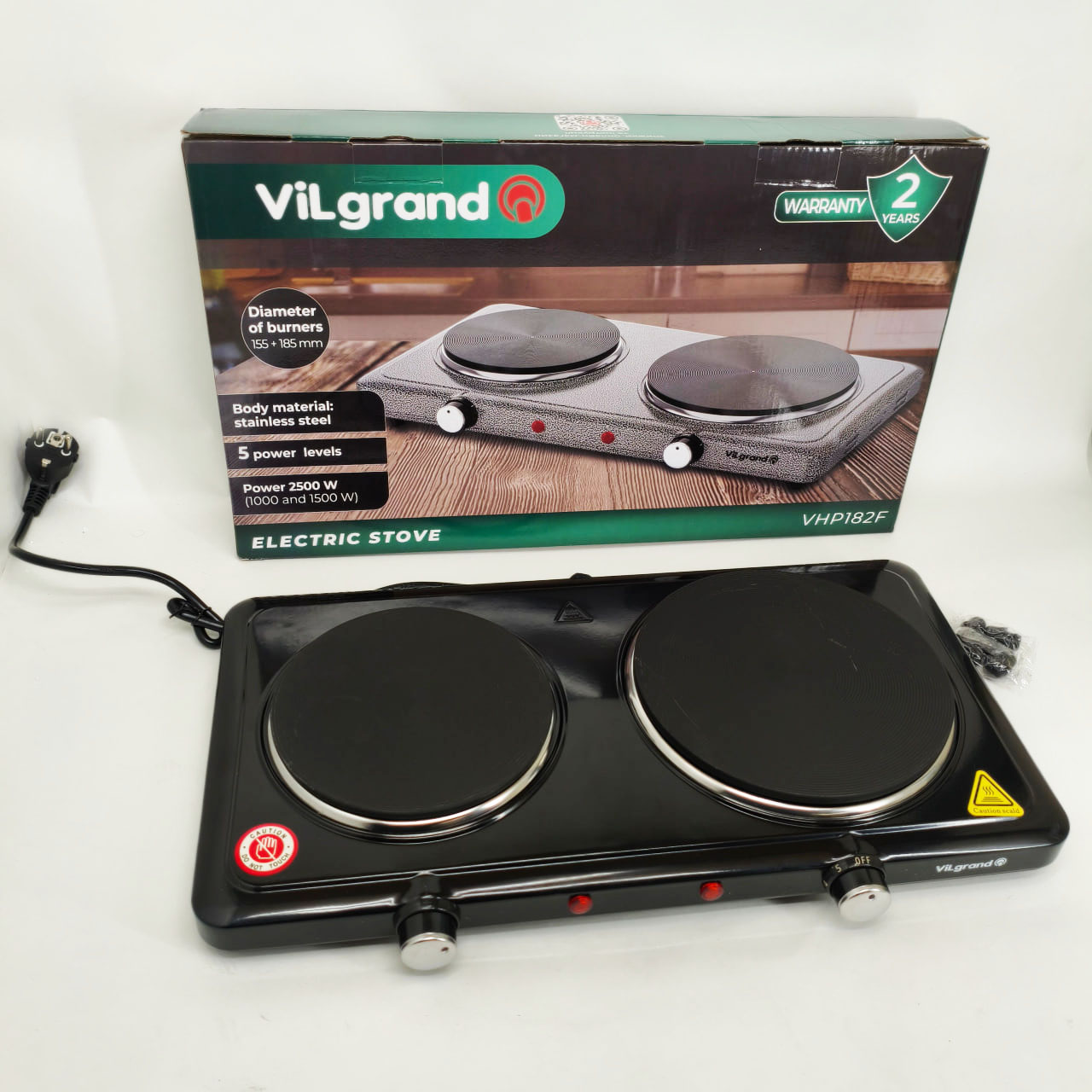 Настільна плита VILGRAND VHP182F Black 2500Вт - Зображення 5