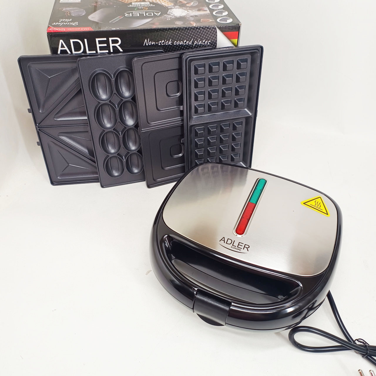 Сендвічниця вафельниця гриль ліщина 5в1 Adler AD 3040 1200Вт - Зображення 8