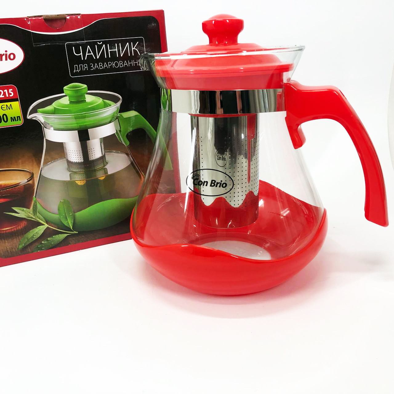 Чайник для заварювання Con Brio Green CB-6215 1,5 л, Чайник для заварювання якісний на кухню. Колір: червоний - Зображення 6