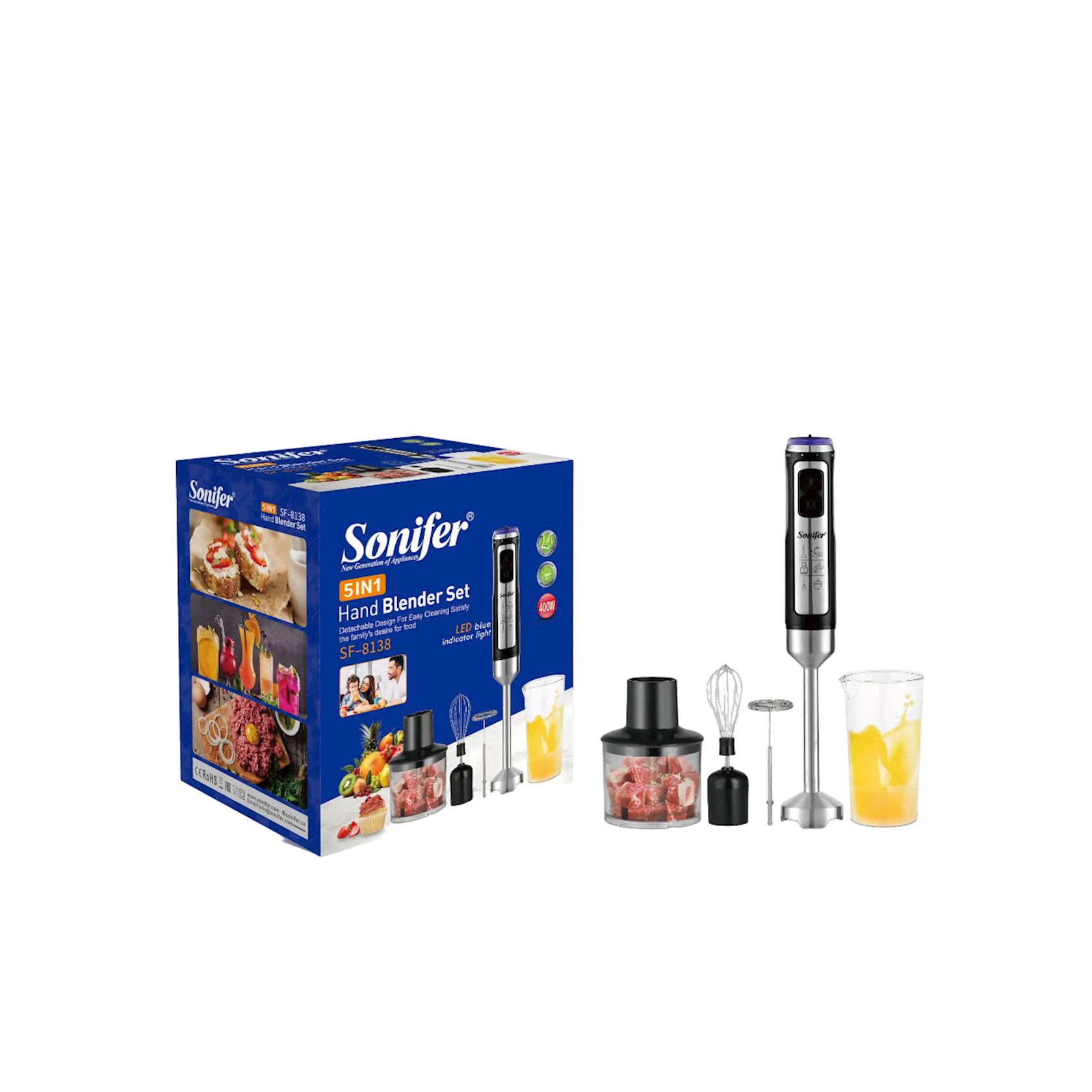 Ручний блендер Sonifer Set 5в1 SF-8138 1 Ручний блендер Sonifer Set 5в1 SF-8138
