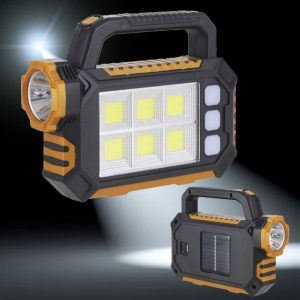 Ручний ліхтар HS-8029 на сонячній батареї потужний LED ліхтарик 3 режимами освітлення
