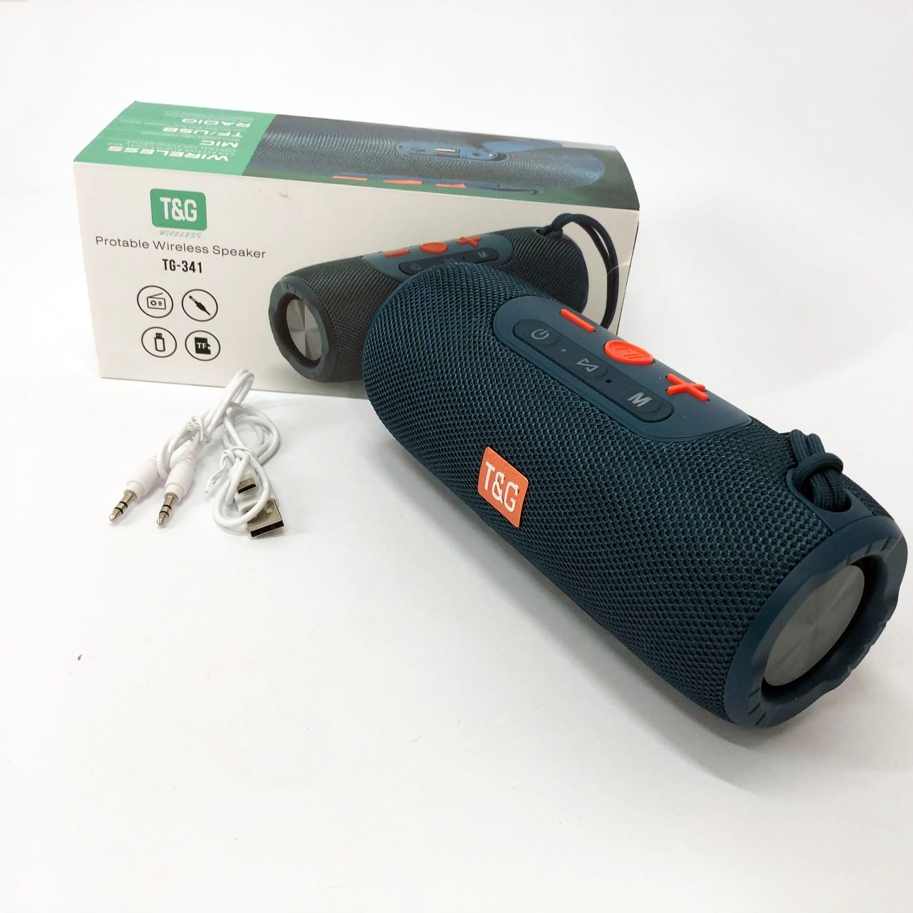 Портативна колонка Bluetooth TG341 зі шнурком, Бездротова колонка портативна потужна. Колір: синій - Зображення 8