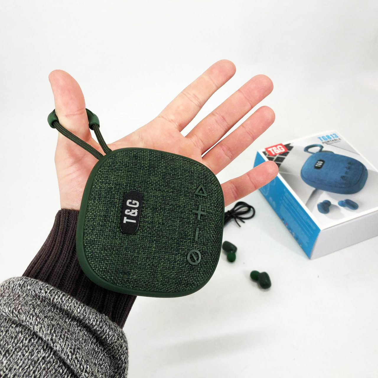 Колонка-Bluetooth із навушниками TG813. Колір: зелений - Зображення 7