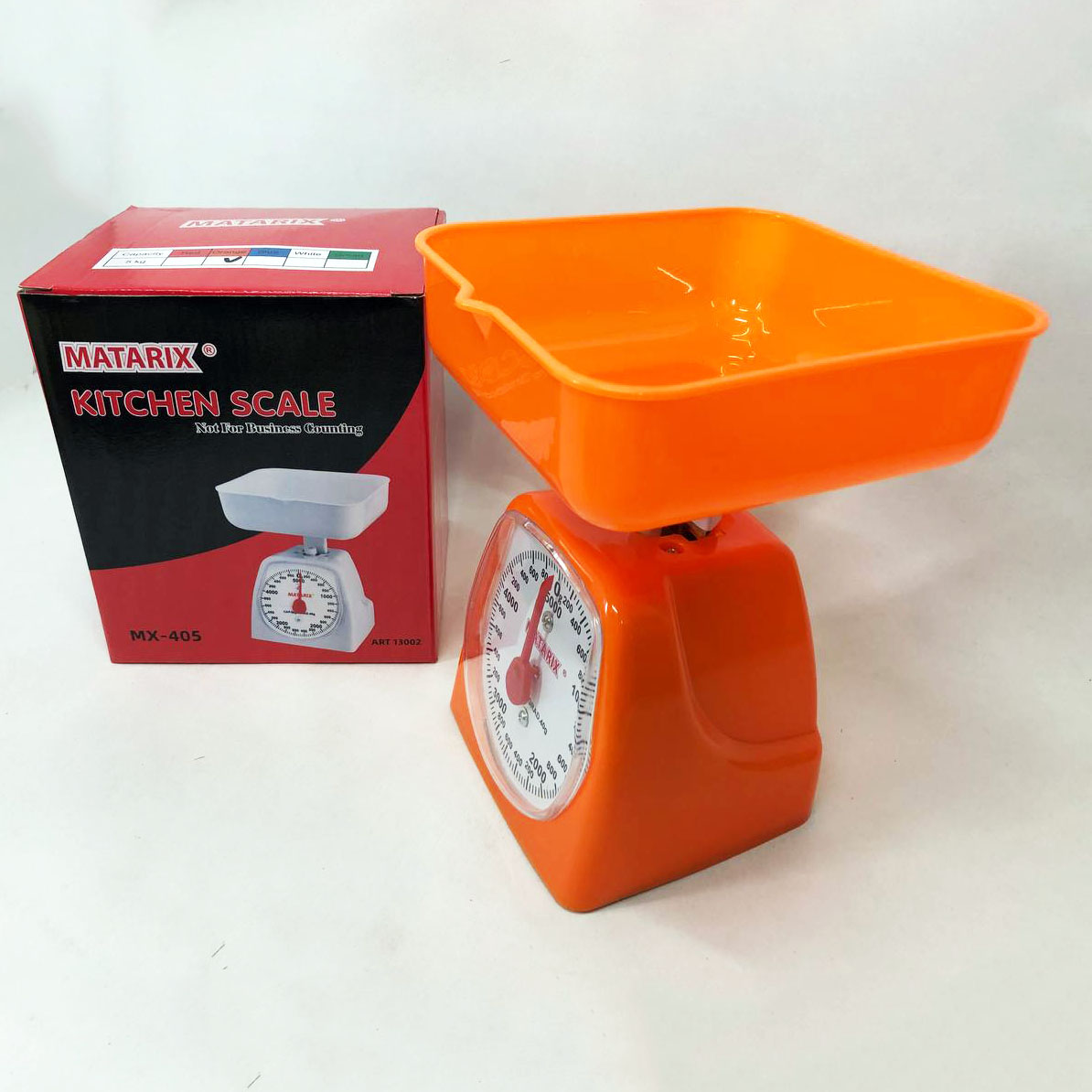 Ваги кухонні механічні MATARIX MX-405 5 кг, Ваги для кухні для продуктів. Колір: оранжевий - Зображення 7
