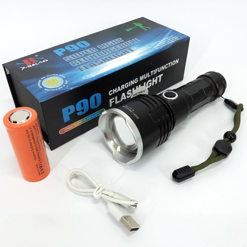 Ліхтар поліцейський X-Balog BL-531-P90 1х26650 8800mah USB/microUSB/ 3хААА R3 функція Power Bank 5 Ліхтар поліцейський X-Balog BL-531-P90 1х26650 8800mah USB/microUSB/ 3хААА R3 функція Power Bank - Зображення 5