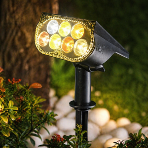 Садовий LED світильник на сонячній батареї Color Gradient Solar Spot Lawn Light