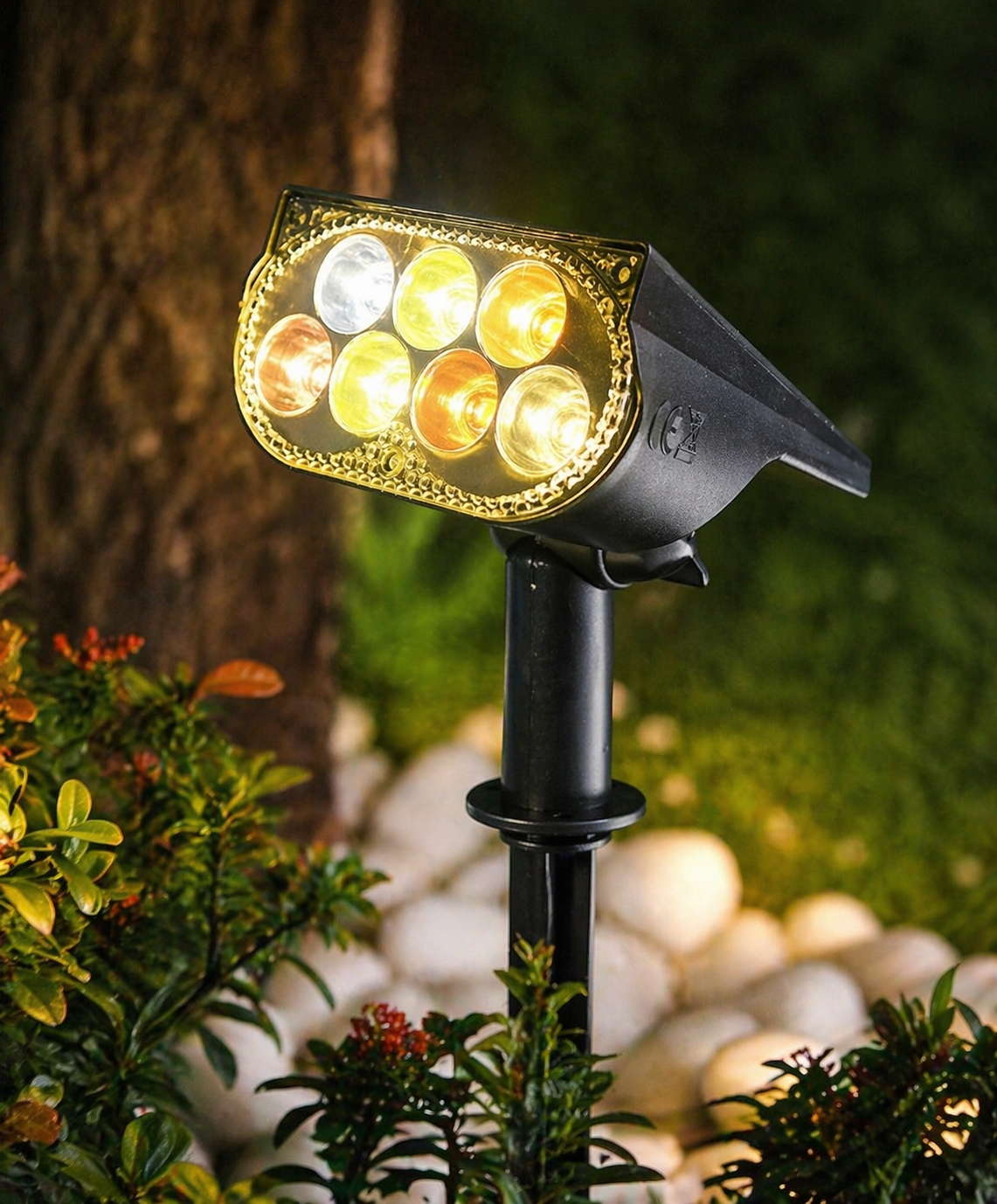 Садовий LED світильник на сонячній батареї Color Gradient Solar Spot Lawn Light