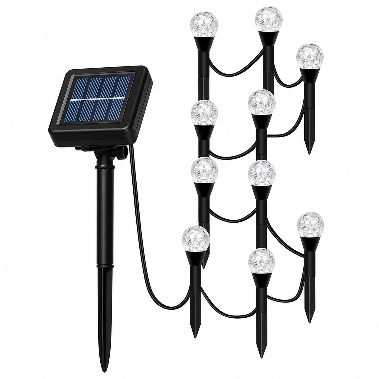 Садовий світильник garden light з сонячною панеллю / Кулясті ліхтарі для саду з бульбашками Solar / Світлодіодна LED-гірлянда для саду - Зображення 7
