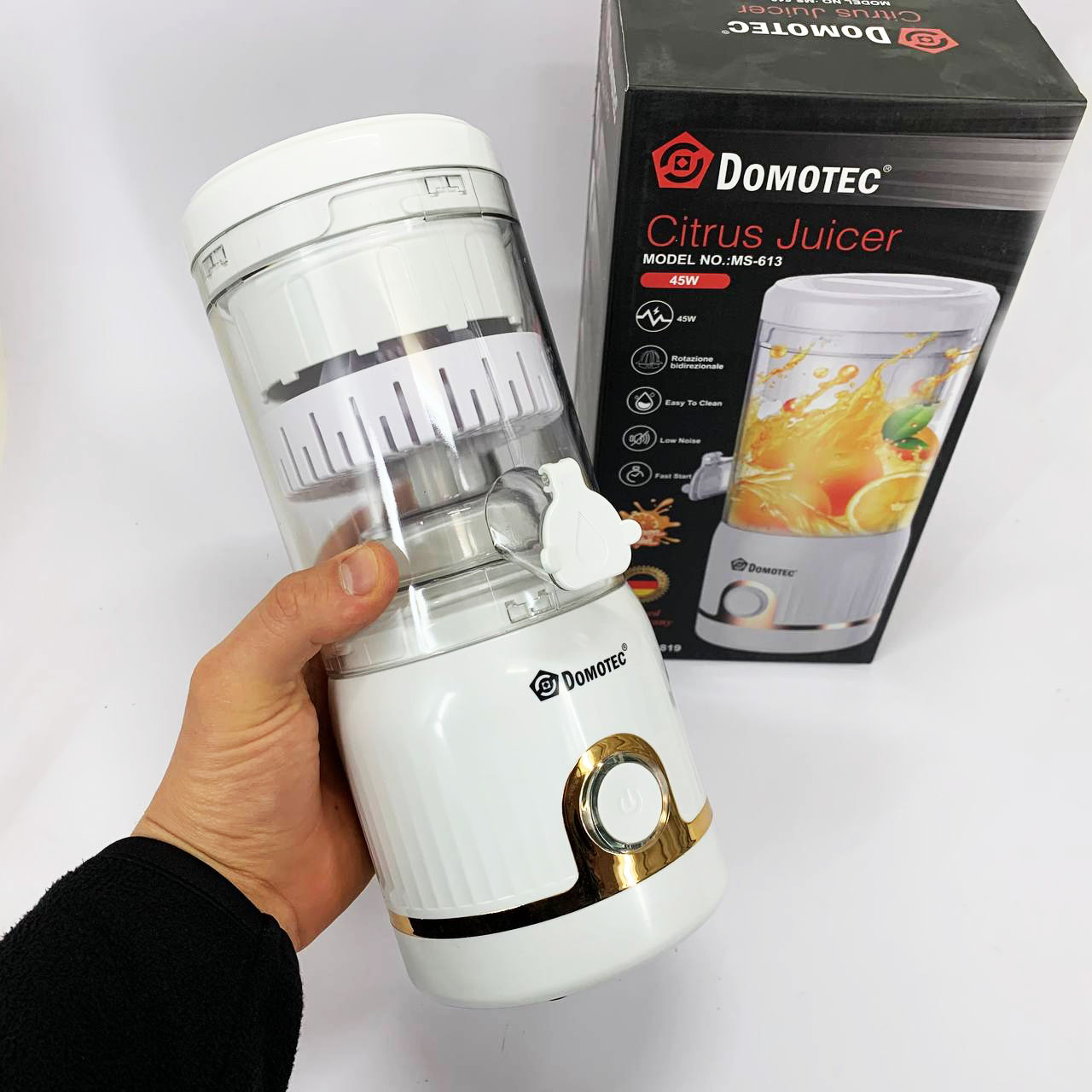 Блендер з Domotec MS-613 250мл. Колір: білий 2 Блендер з Domotec MS-613 250мл. Колір: білий - Зображення 2