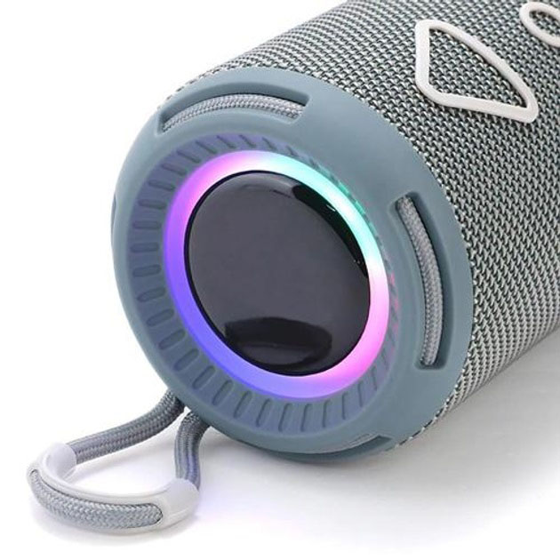 Bluetooth колонка портативна TG656 FM-радіо, Гучна блютуз колонка, Колонка для вечірки. Колір: сірий - Зображення 5