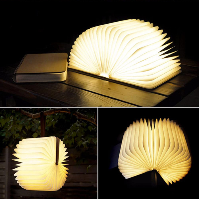 Світильник-книга, нічник книжка VHG Foldable Book Lamp Brown - Зображення 5