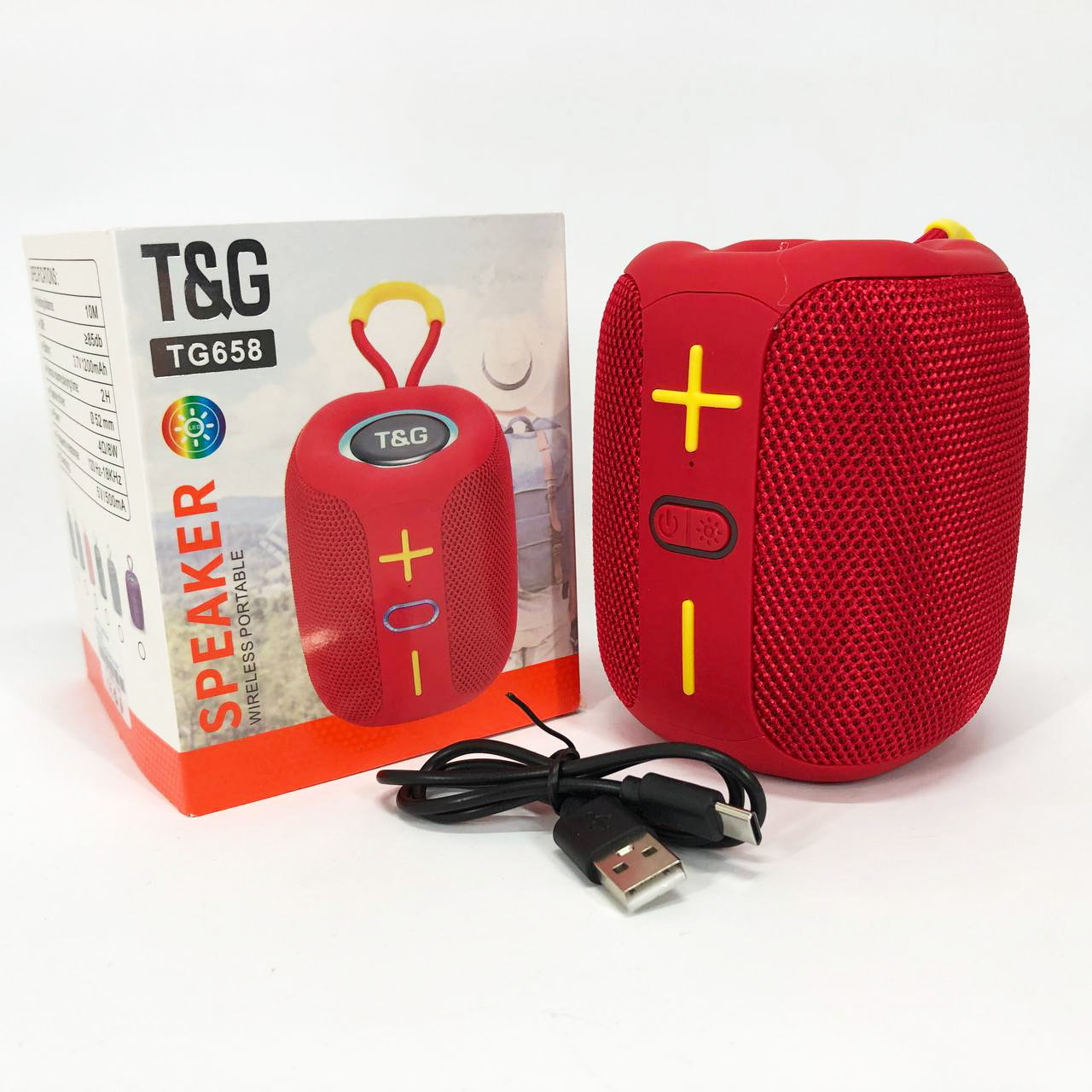Портативна Bluetooth колонка TG658 8W з RGB підсвічуванням, колонка для вечірки. Колір: червоний 2 Портативна Bluetooth колонка TG658 8W з RGB підсвічуванням, колонка для вечірки. Колір: червоний - Зображення 2