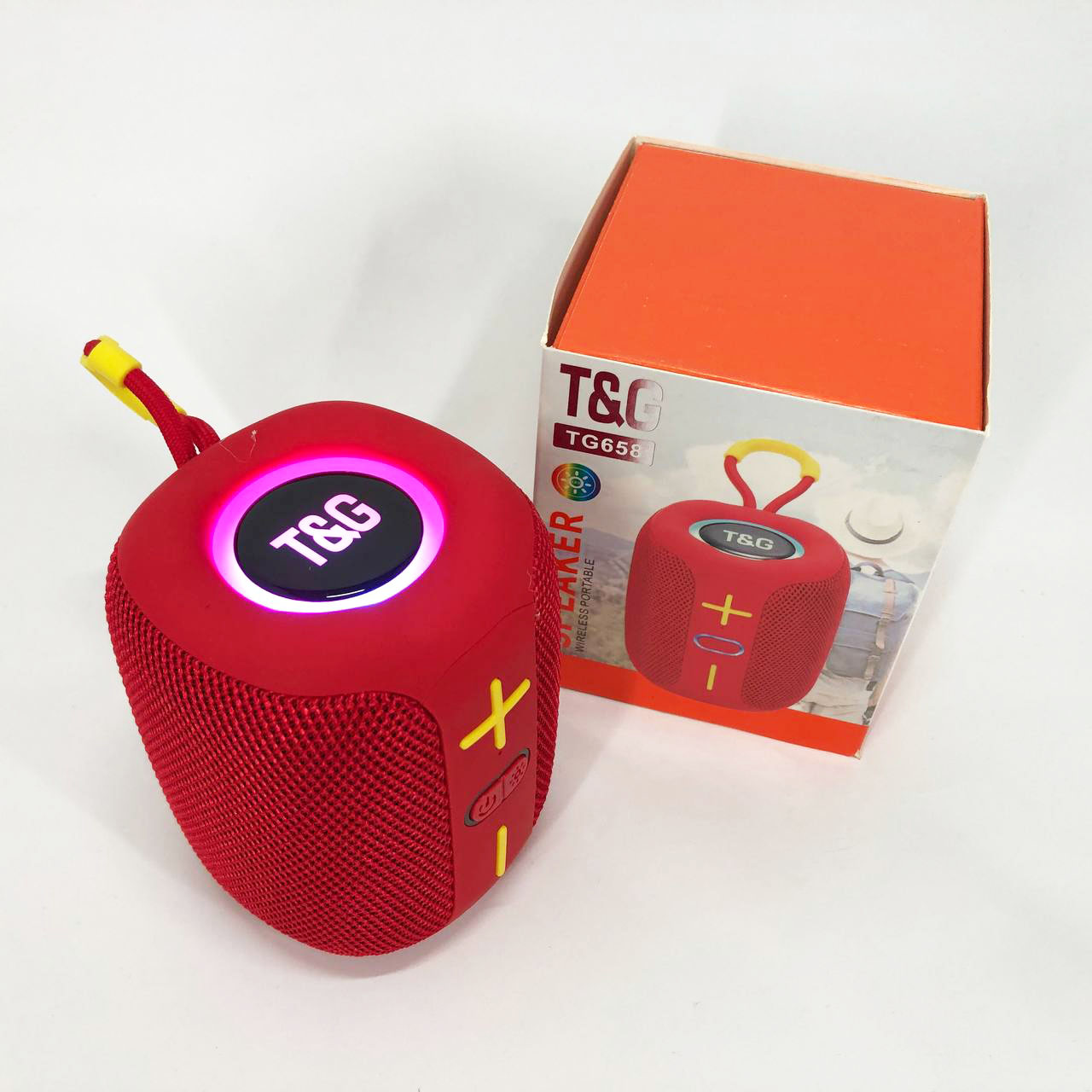 Портативна Bluetooth колонка TG658 8W з RGB підсвічуванням, колонка для вечірки. Колір: червоний 1 Портативна Bluetooth колонка TG658 8W з RGB підсвічуванням, колонка для вечірки. Колір: червоний