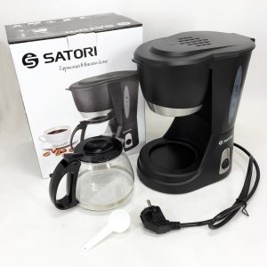 Кавоварка крапельна Satori SCM-600-PBL 650 Вт, Маленька кавомашина для дому, Маленька кавомашина
