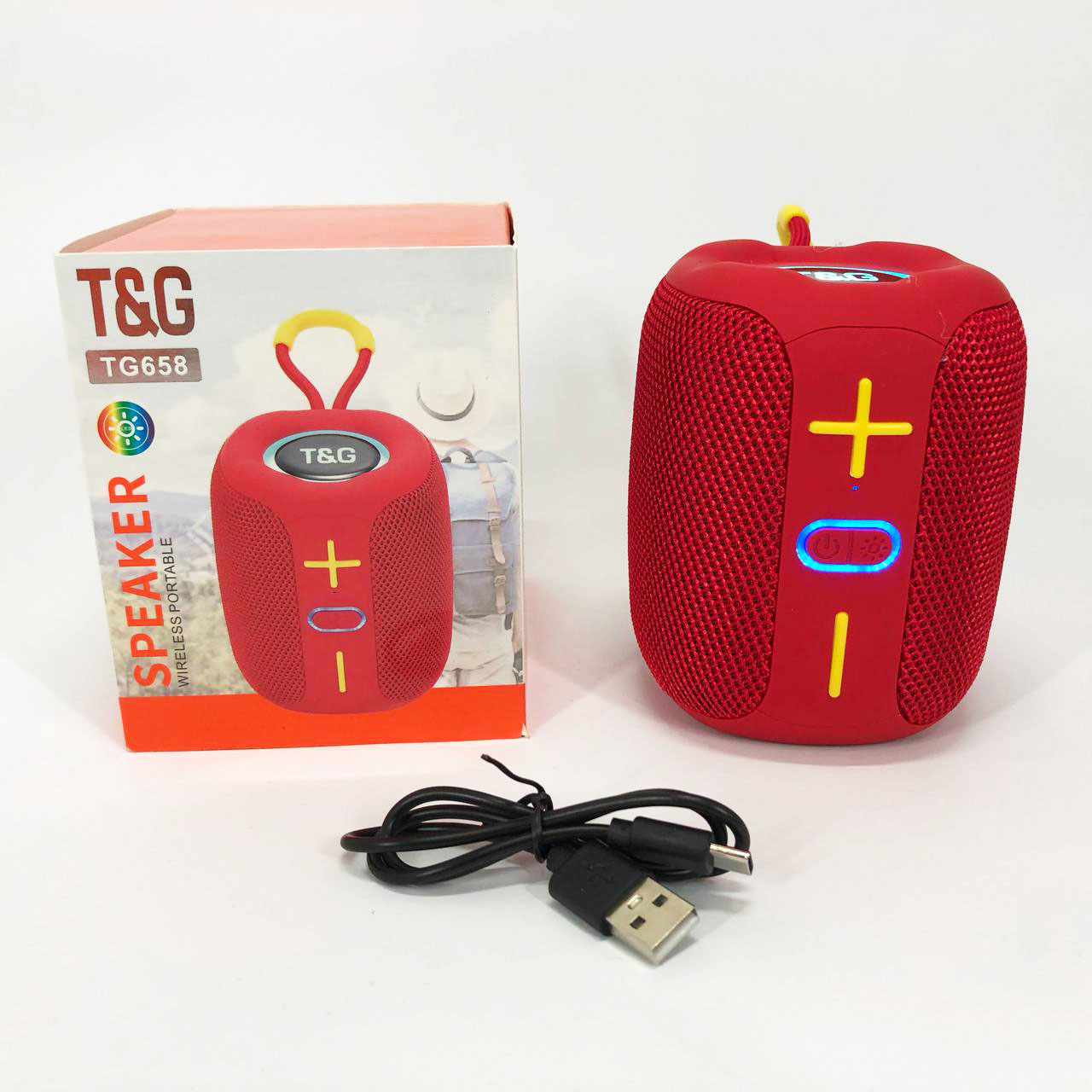 Портативна Bluetooth колонка TG658 8W з RGB підсвічуванням, колонка для вечірки. Колір: червоний 6 Портативна Bluetooth колонка TG658 8W з RGB підсвічуванням, колонка для вечірки. Колір: червоний - Зображення 6