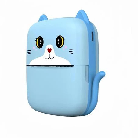 Портативний дитячий термопринтер із Bluetooth A8 Cat міні принтер для телефону Blue - Зображення 5