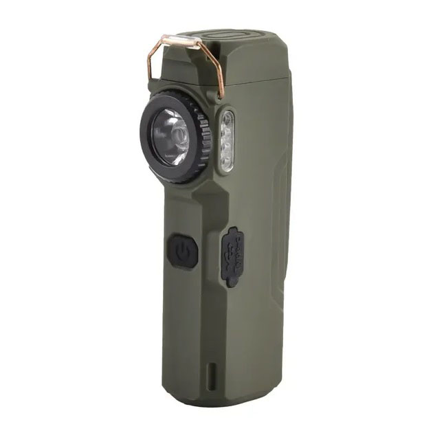 Ліхтарик-запальничка армійська MULTIFUNCTIONAL D51-COB, Запальничка на подарунок в упаковці. Колір: зелений - Зображення 6